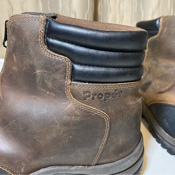 Propet Blizzard Zippered Snow Men's 9.5 XX 5E Brown Black Thinsulate M3792 BRB - Picture 8 of 16